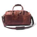 Handcrafted Distressed Leather Weekender Travel Duffel Bag